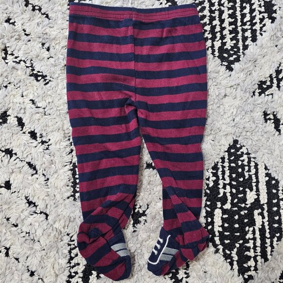 Carter's Baby Boy 2 piece Long Sleeve Striped Rookie Set 6 Months - Picture 7 of 7